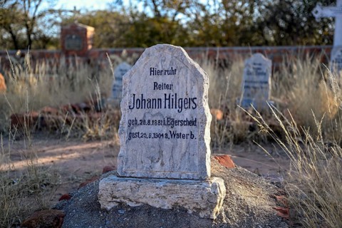Grave at the German military cemetery at Waterberg, Otjozondjupa region, Namibia