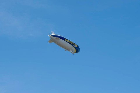 Zeppelin NT, airship in the sky, Mülheim an der Ruhr, Rurgebiet, North Rhine-Westphalia, Germany
