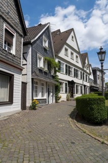 Building in the old town centre, Kettwig, Essen, Rur region, North Rhine-Westphalia, Germany