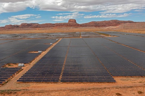Kayenta, Arizona - The Navajo Nation's Kayenta Solar Plant. It is the first tribally-built, owned,