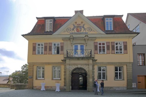 Old assembly hall built in 1546 with decorations and murals, building, Tübingen, Neckar Valley,