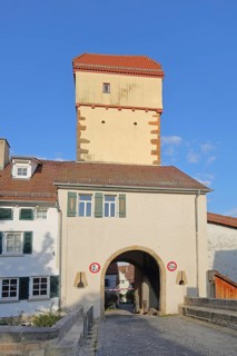 Kalkweiler Tor built 14th century, town tower, town gate, gatehouse, Rottenburg am Neckar, Neckar