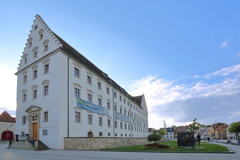 Episcopal Ordinariate built in 1658, Palais, Eugen-Bolz-Platz, Rottenburg am Neckar, Neckar Valley,
