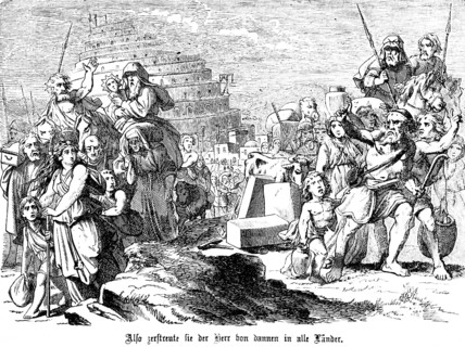 First Book of Moses, Chapter 11, Genesis, Tower of Babel, God drives the builders into all
