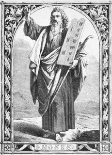 Exodus, Second Book of Moses, Moses with the tablets of the law of the Ark of the Covenant, ten