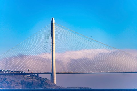 The Yavuz Sultan Selim Bridge over the Bosporus near Istanbul, Turkey