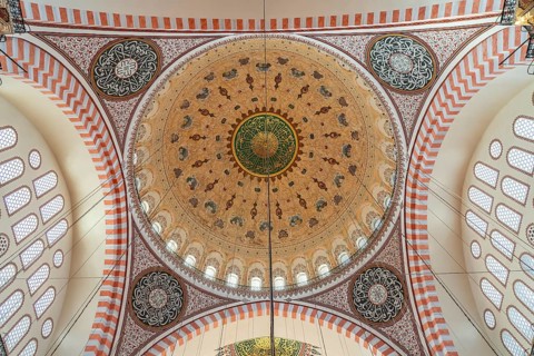 Dome of the Süleymaniye Mosque in Istanbul, Turkey