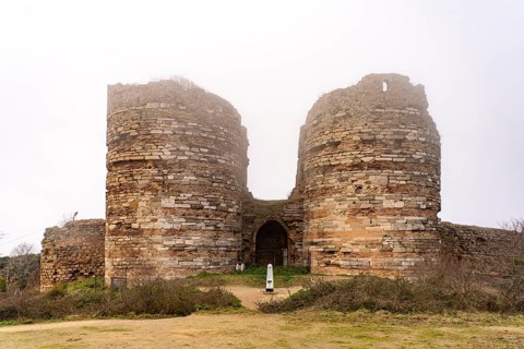 Yoros castle ruins in Anadolu Kavagi on the Bosphorus near Istanbul, Turkey