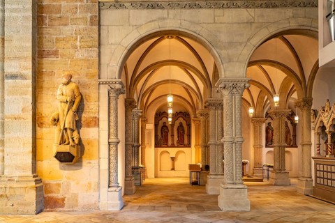 Interior of St Peter's Cathedral in Osnabrück, Lower Saxony, Germany