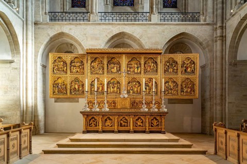Altar in St Peter's Cathedral in Osnabrück, Lower Saxony, Germany