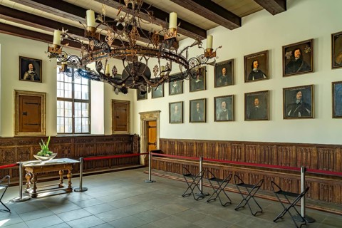The Peace Hall in the historic town hall of Osnabrück, Lower Saxony, Germany