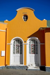 Colonial house facade in the Bergstraße, Lüderitz, Karas region, Namibia