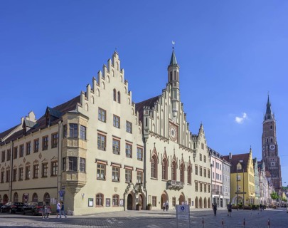 Rathaus in der Altstadt, Landshut, Bayern, Deutschland