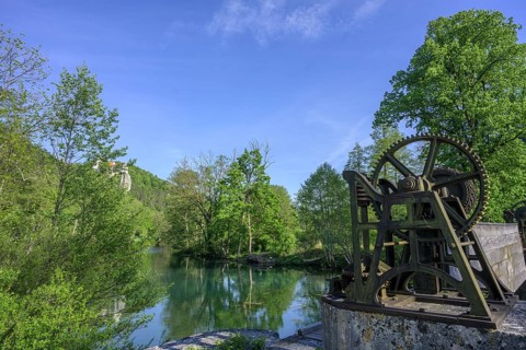 Schleuse Ludwig Donau Main Kanal, Prunn, Riedenburg, Bayern, Deutschland