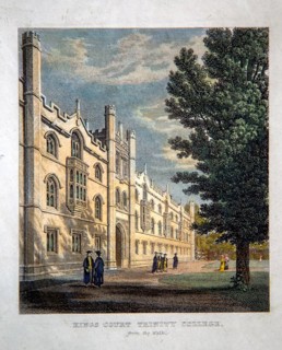 Kings Court, Trinity College, University of Cambridge, England, Uk nineteenth century coloured