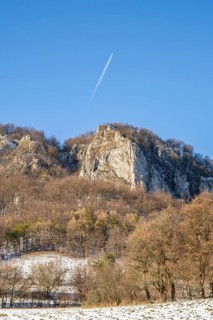 View on the mountains on a sunny day in winter, Vápec, Horná Poruba, Slovakia