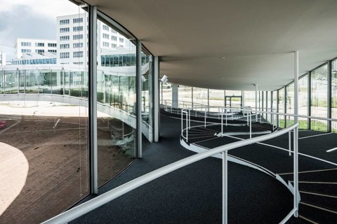 Interior view, Rolex Learning Centre, École polytechnique fédérale de Lausanne, EPFL, Lausanne,