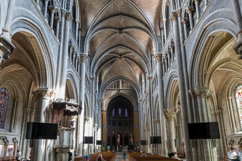 Interior view, Notre-Dame Cathedral, Lausanne, Switzerland