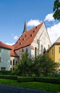 Monastery garden of the former Franciscan monastery in Cheb, branch of the Franciscan order,