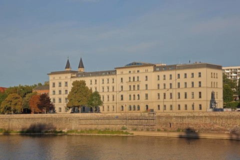 Vitanas Dementia Centre, retirement home, hospital, Elbufer, Elbe, Magdeburg, Saxony-Anhalt,