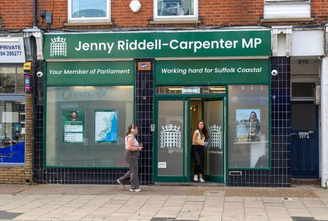 Constituency office of Jenny Riddell-Carpenter MP, Suffolk Coastal, Felixstowe, Suffolk, England,