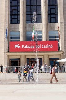 Venice, Italy - 3 September 2025: Palazzo del Casino during the 82nd Venice International Film