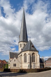 Sint-Petruskerk, Saint Peter's Church in the village Bazel near Kruibeke, East Flanders, Belgium