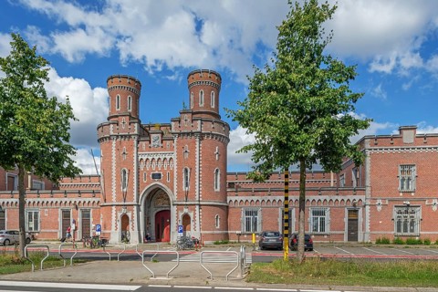 Centrale gevangenis van Leuven, 1860 central prison, penitentiary in the city Louvain in Neo-Tudor