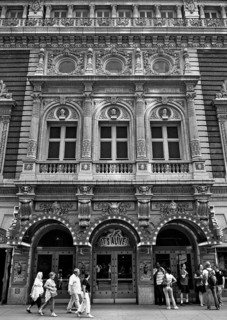 Entrance façade of the Hilton Theatre (formerly The Lyric Theatre) in Mahatten, New York City, USA
