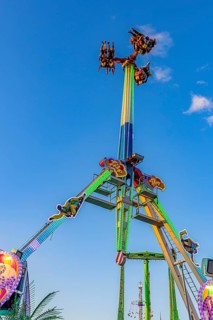 Oktoberfest attraction ride Flip Flac, Festwiese, Theresienwiese, Oktoberfest, Munich, Upper