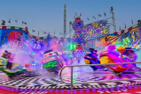 Oktoberfest attraction Break Dance in motion, Festwiese, Theresienwiese, Oktoberfest, Munich, Upper