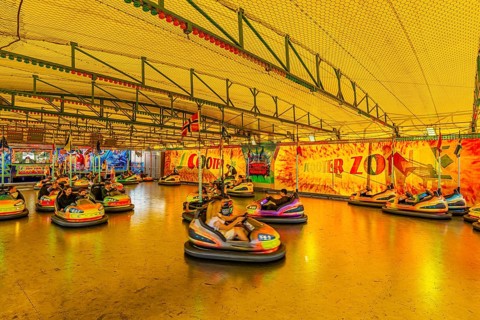 Bumper cars, Festwiese, Theresienwiese, Oktoberfest, Munich, Upper Bavaria, Bavaria, Germany