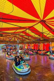 Bumper cars, Festwiese, Theresienwiese, Oktoberfest, Munich, Upper Bavaria, Bavaria, Germany