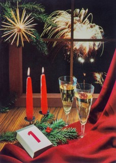Old New Year's greeting card