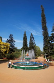 Fountain in the Lalbagh Botanical Garden, Begaluru or Bangalore, Karnataka, India