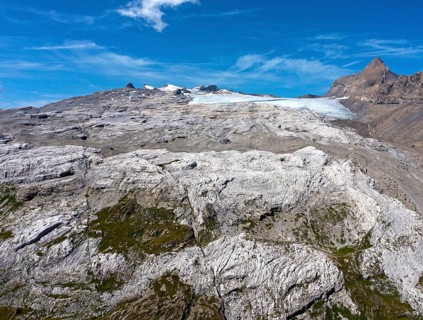 Karst landscape Lapis de Tsanfleuron between Sanetsch Pass and Tsanfleuron Glacier, Glacier de
