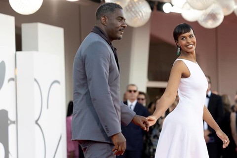 Venice, Italy - 2 September 2025: Idris Elba and Sabrina Dhowre Elba during the red carpet of - A