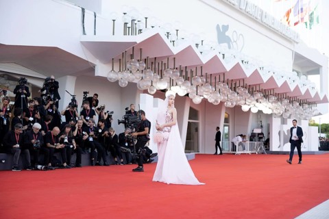 Venice, Italy - 1 September 2025: Caroline Maria Derpienski during the red carpet of - The Smashing