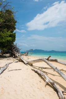 White sandy beach, Sunrise Beach, Koh Kradan, Hat Chao Mai National Park, Trang Province, Southern
