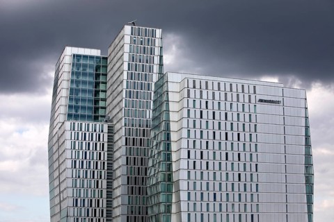 Nextower office tower and JW Marriott Hotel, high-rise buildings, Palaisquartier, Frankfurt am