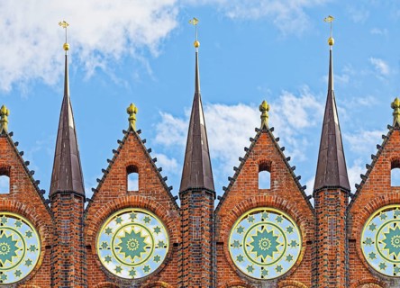 Show gable, Town Hall construction start ca. 1300, Secular building, Brick Gothic, Old Market, Old