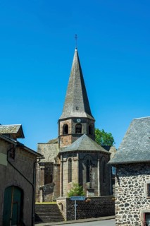 Compains, Saint Georges church, Auvergne Volcanoes Regional Park, Cezallier region, Puy de Dome,