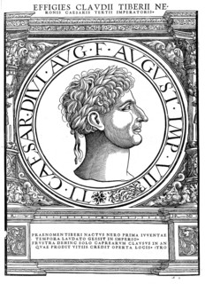 Tiberius Iulius Caesar Augustus, in front of the adoption by Augustus Tiberius Claudius Nero, (born
