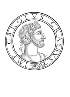 Charles III (born 839, died 12 January 888 in Neudingen) of the Carolingian dynasty was King of the