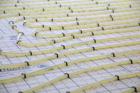 Underfloor heating in a new building