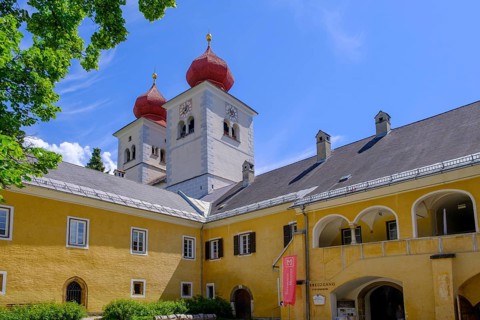 Abbey church, Millstatt Abbey, Millstatt, Lake Millstatt, Carinthia, Austria