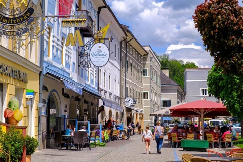 Town square, main square, Gmünd, Lieser Valley, Carinthia, Austria