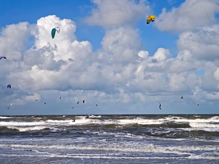 California kitesurfing Masters 2025 on the edge of the UNESCO World Heritage Wadden Sea, North Sea,
