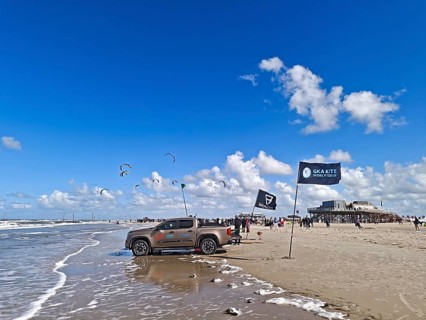 California kitesurfing Masters 2025, kitesurfing on the North Sea beach on the edge of the UNESCO
