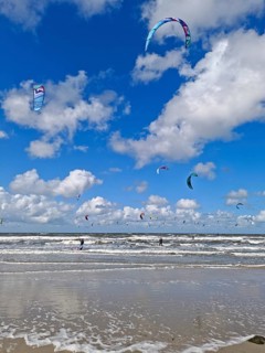 California kitesurfing Masters 2025, kitesurfing on the North Sea beach on the edge of the UNESCO